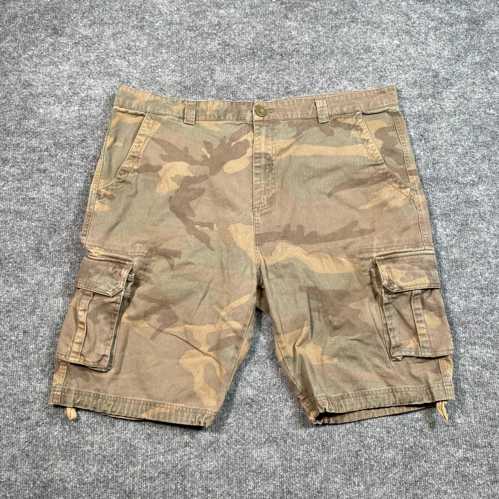 US Army Mens Camo Cargo Shorts Brown Tan Cotton Twill Size 40 Utility Tactical